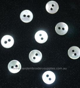 Mother of Pearl Flat Button 6mm (1/4")